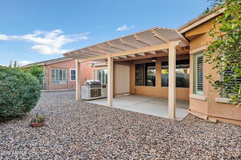 Extended patio with Pergola