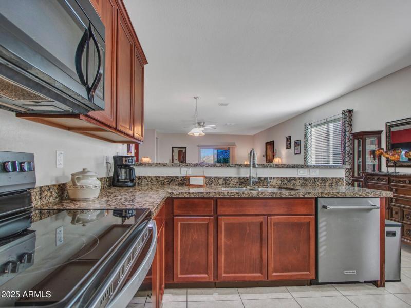 Open Kitchen With Bar Seating
