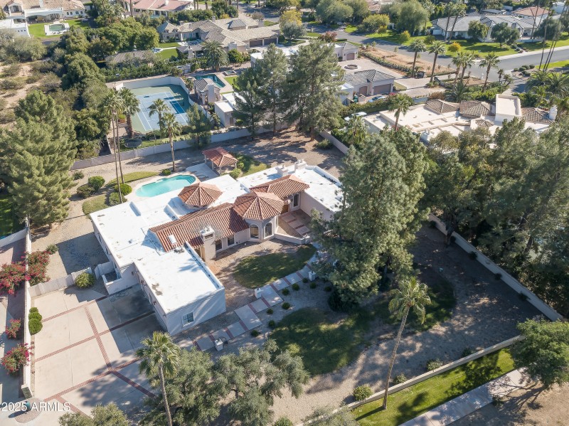 Aerial front and east view