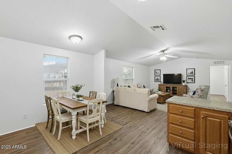 Virtually Staged Dining Area