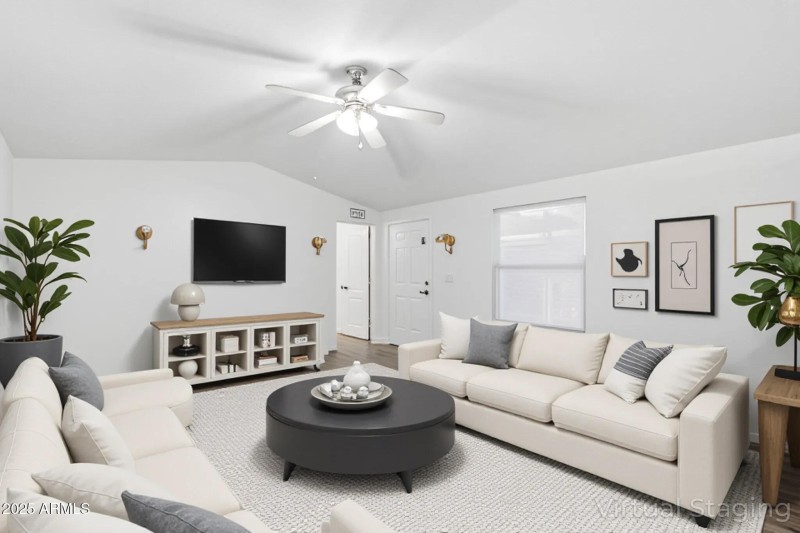 Virtually Staged Living Room
