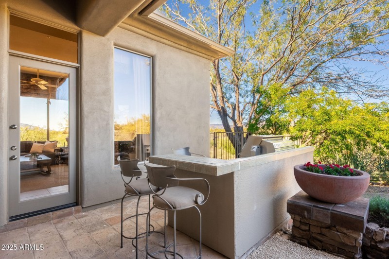 Built in BBQ w bar facing mountain views