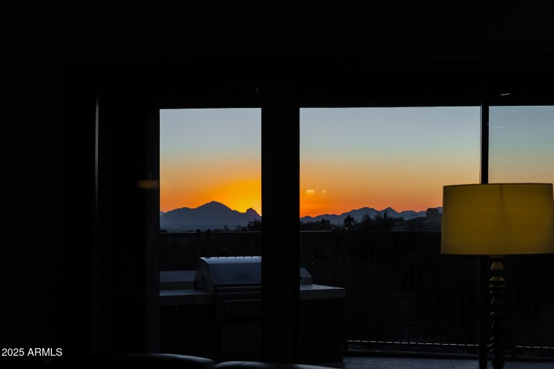 Sunset & Mountain Views from Family Room