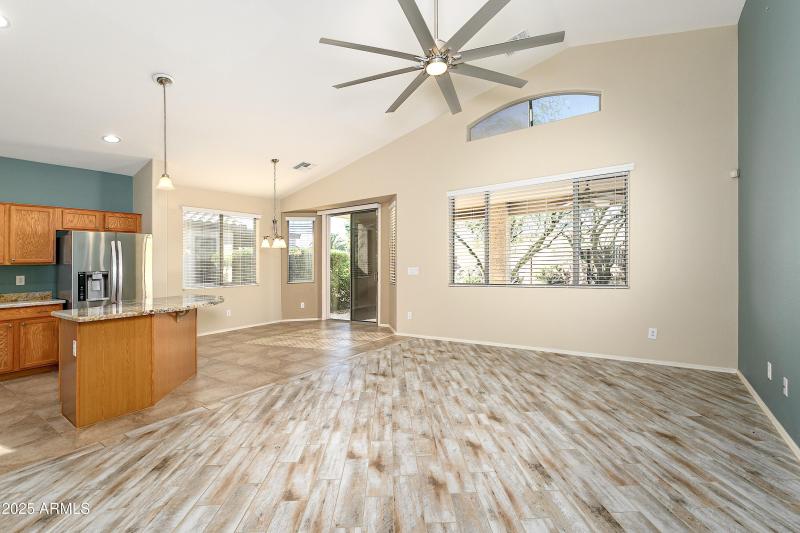 Vaulted Ceiling in Great Room