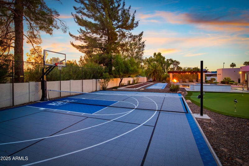 NBA Basketball court, tennis/pickleball