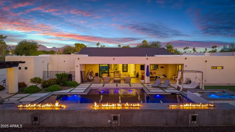 Fire features & fountains encompass pool