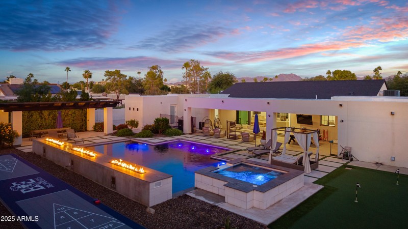 Fire features & fountains encompass pool