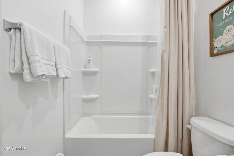 Neatly organized bathroom