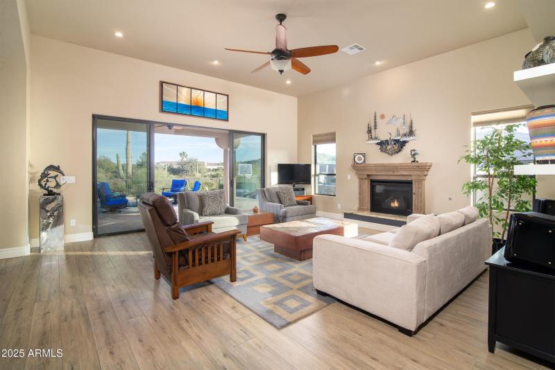 Living room out to outdoor living