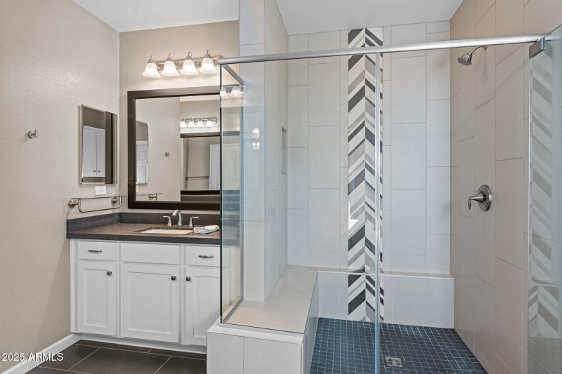 Large walk-in shower