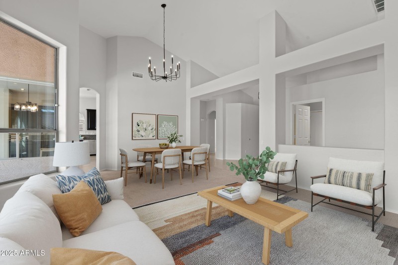 Living & Dining Room - Virtually Staged