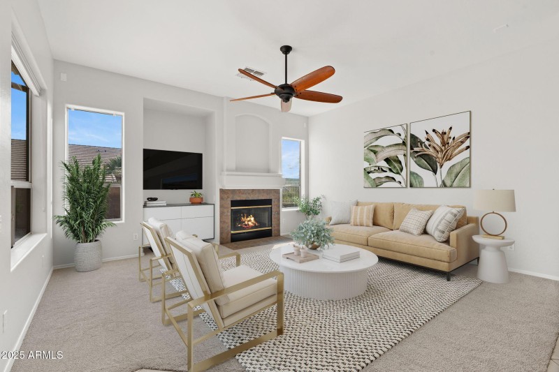 Family Room - Virtually Staged