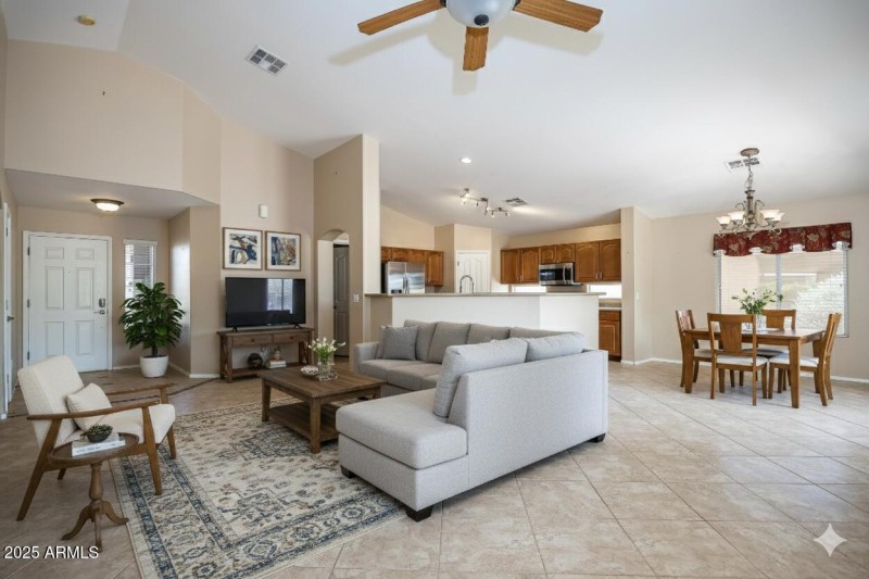 Virtually Staged Living Room