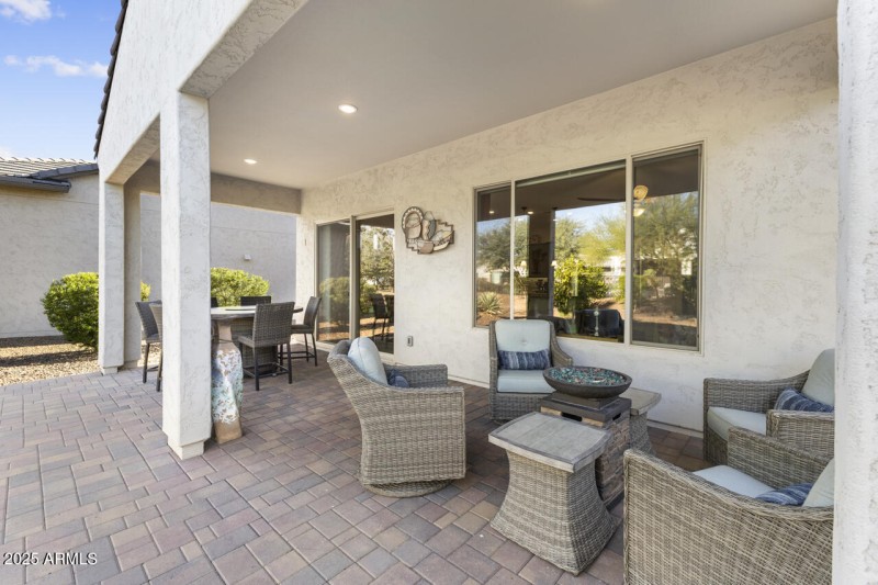 Spacious covered patio