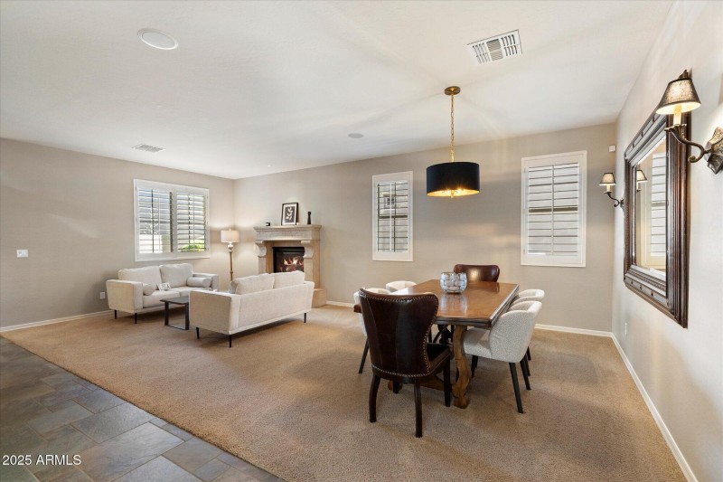 Dining and living room