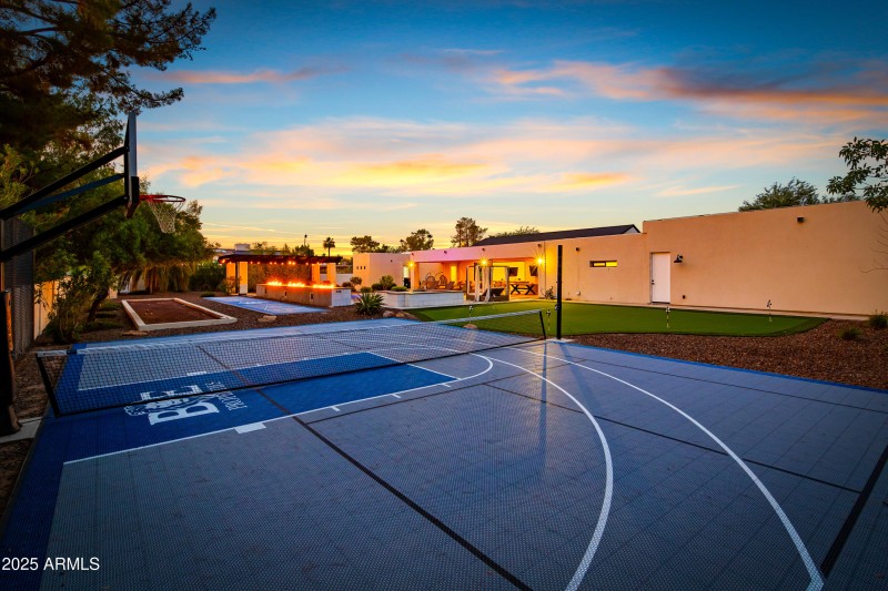NBA Basketball court, tennis/pickleball
