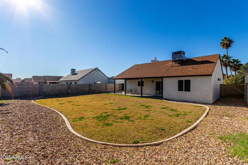 spacious and private backyard