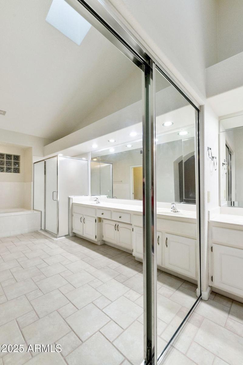 Primary glass closet door