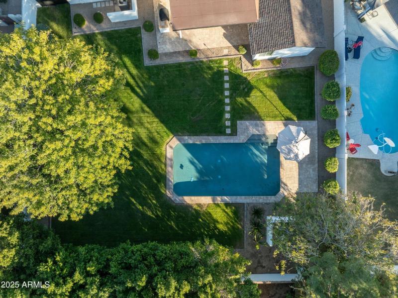 Aerial Overhead Backyard