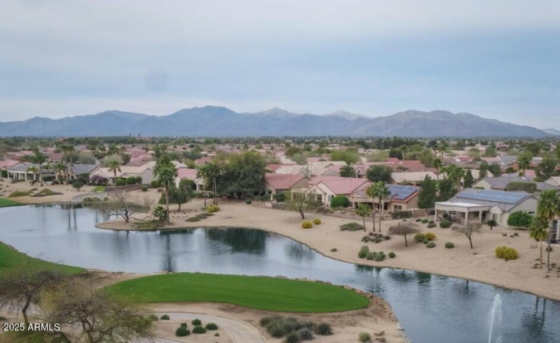 Golf Course with homes mountains