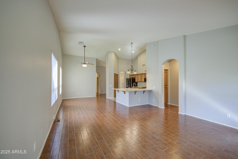 Livng room to dining