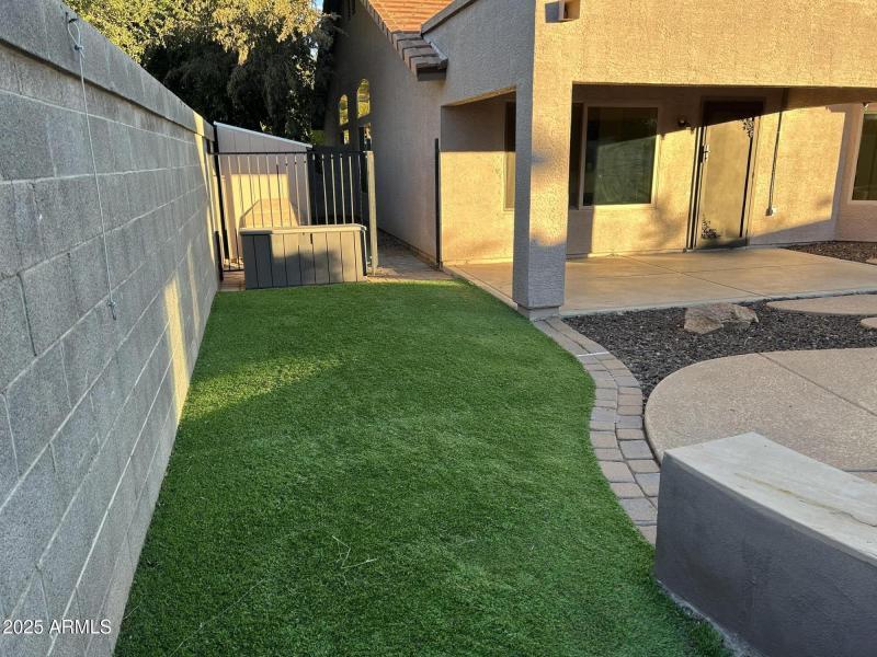 Backyard grass to house