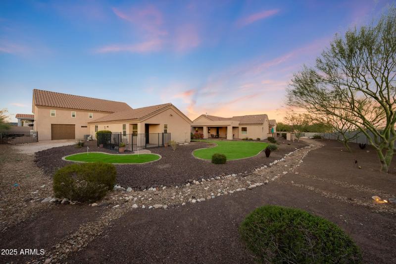 Fully landscaped backyard