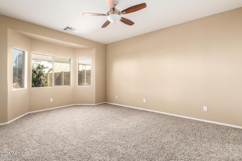 down stairs primary bedroom