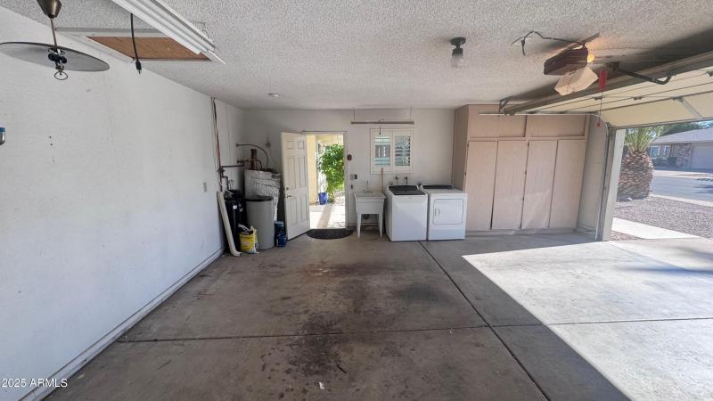 Inside Garage Laundry and Storage