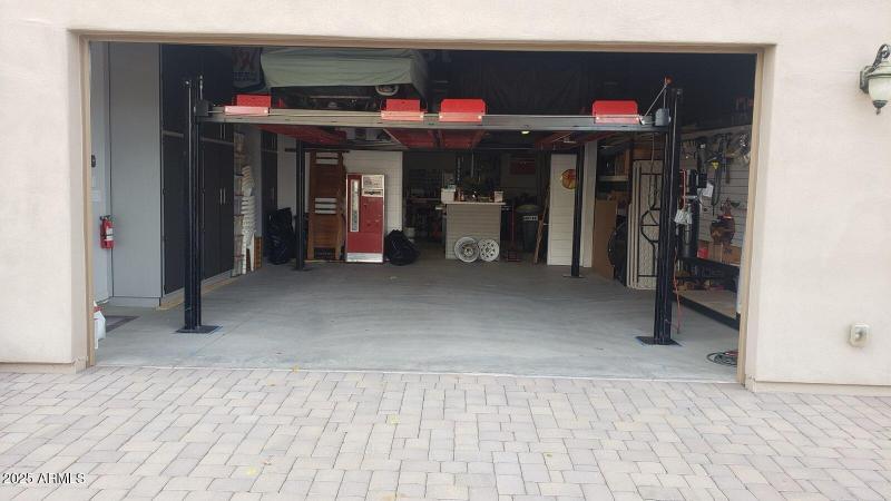 View of the RV garage/shop