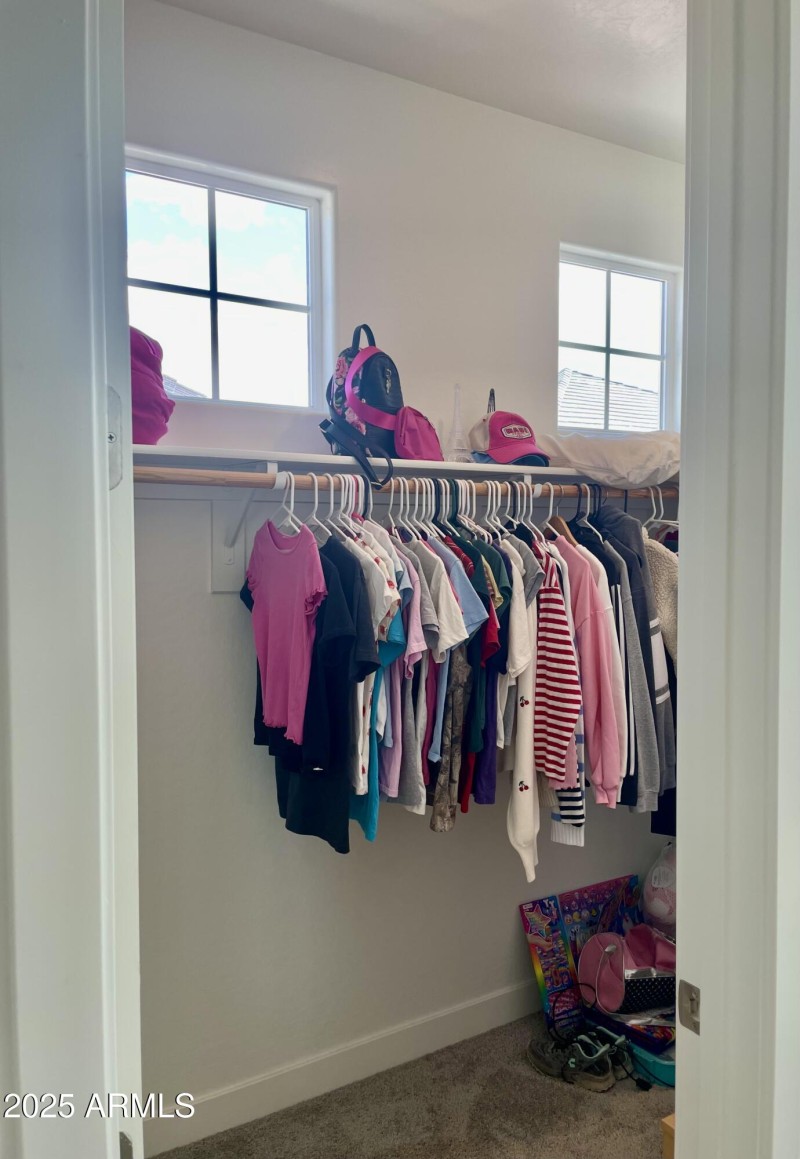 Natural light in most closets