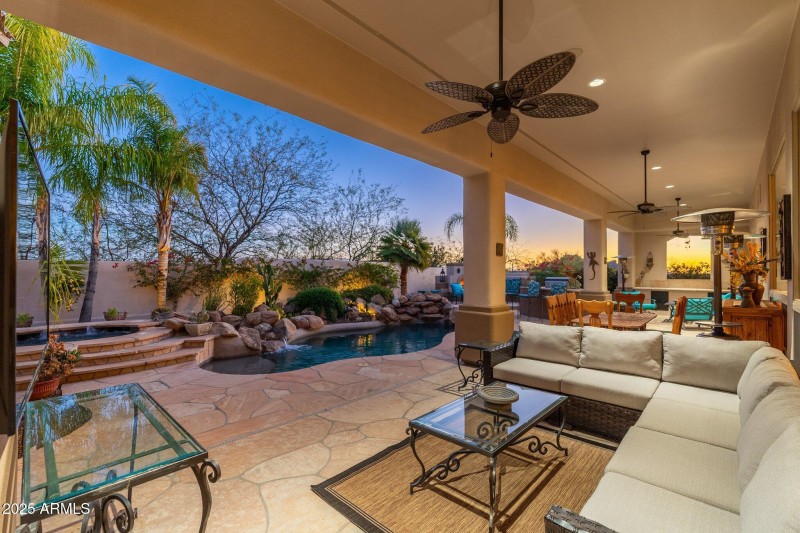 Covered Patio at Twilight