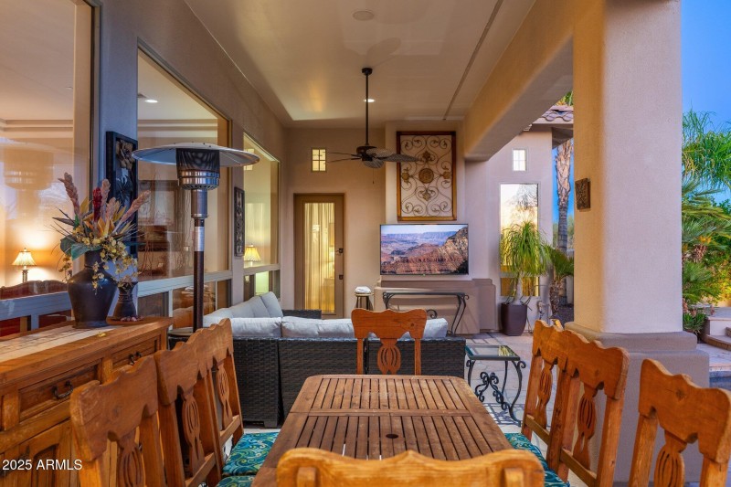 Covered Patio at Twilight