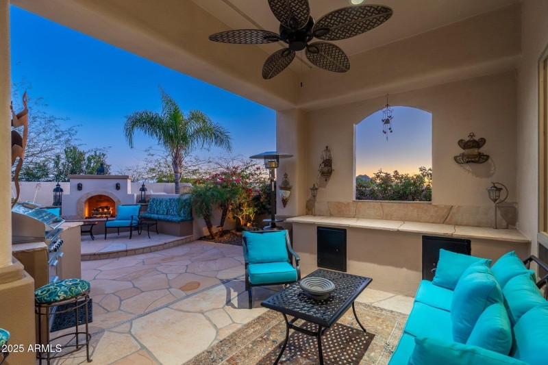 Covered Patio at Twilight