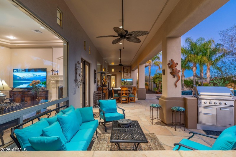 Covered Patio at Twilight