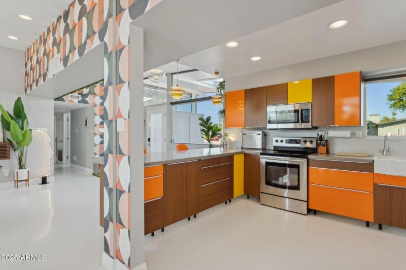 Kitchen opens to all living spaces