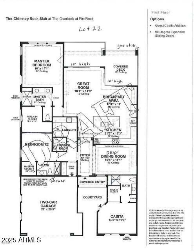 99. Floor Plan per Toll Brothers