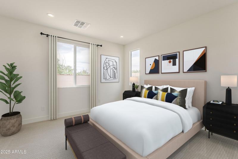 Virtually Staged Primary Bedroom