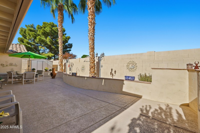 Back Patio with Built in Nook for BBQ