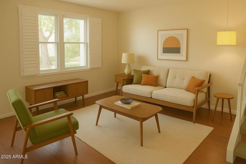 Living Room with virtual staging