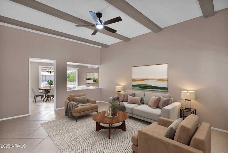 Living Room AI-staged