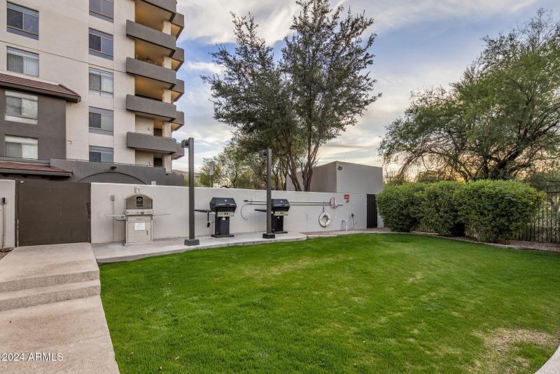 Community BBQ'a & Pizza Oven-Grassy area