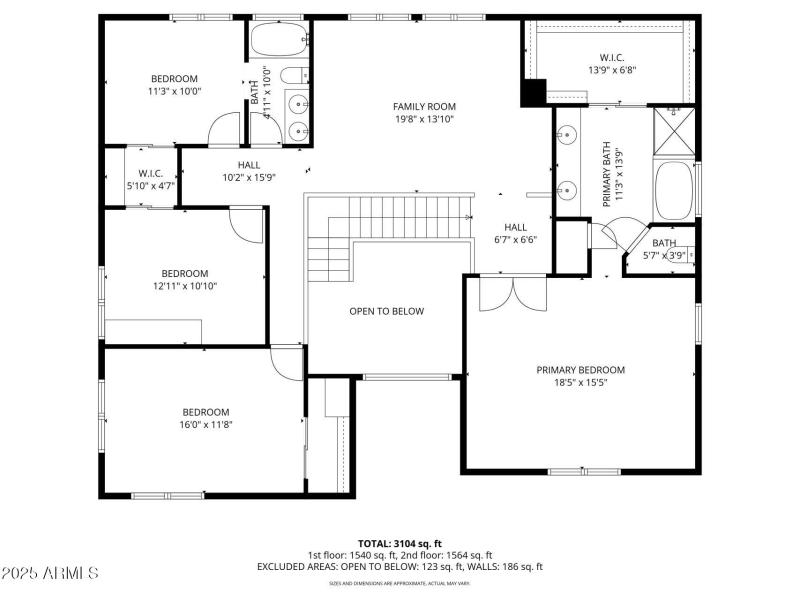 55 Floor 2 with Dimensions