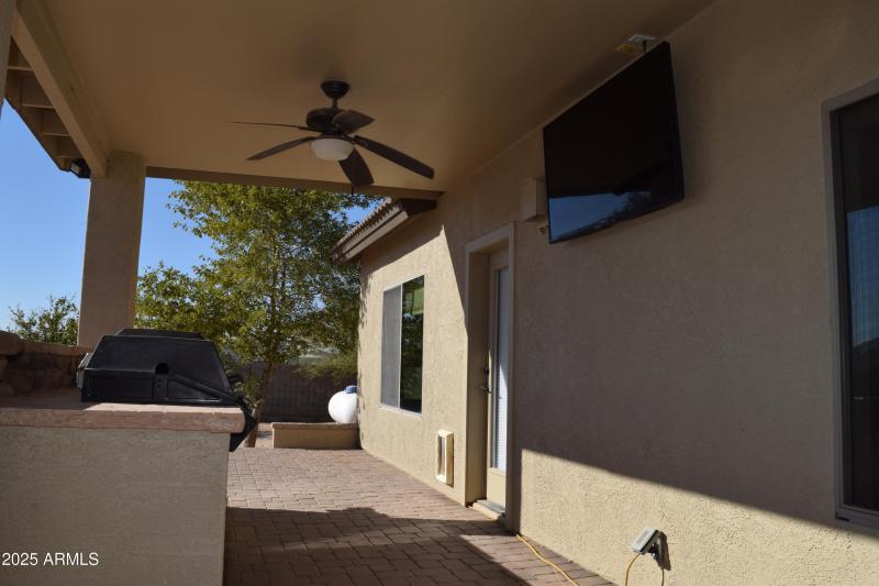 TV on Back Patio