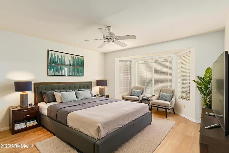 Virtually Staged Primary Bedroom