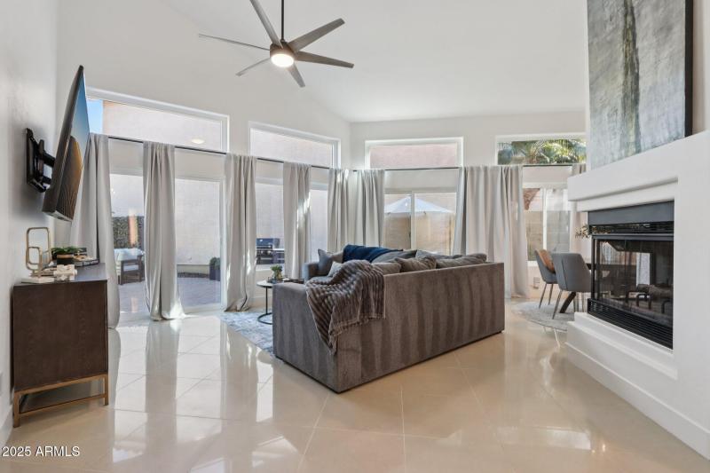 Family Room w/ Vaulted Ceilings