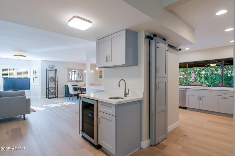 Bar/kitchen & family room