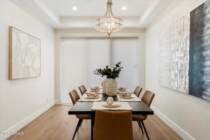 Formal Dining + Electric Window Blinds