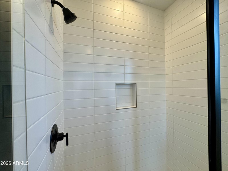 Upgraded tile shower