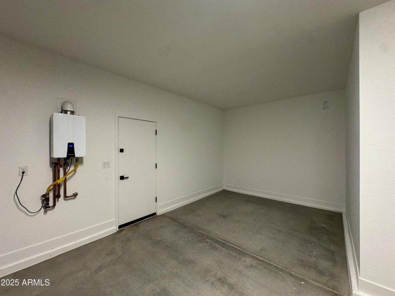 Garage service door and storage